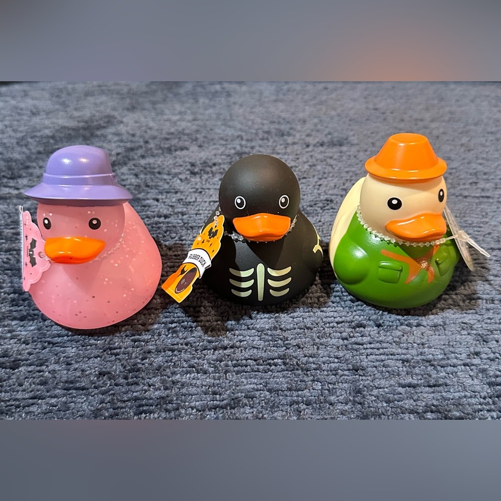 Set of Three Halloween Rubber Ducks
